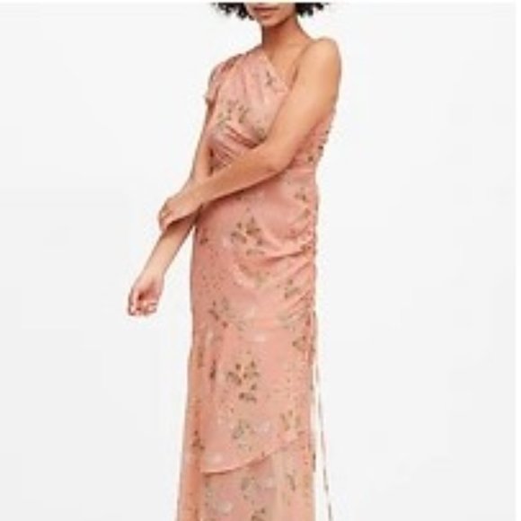 Banana Republic Dresses & Skirts - Floral Ruched One-Shoulder Dress